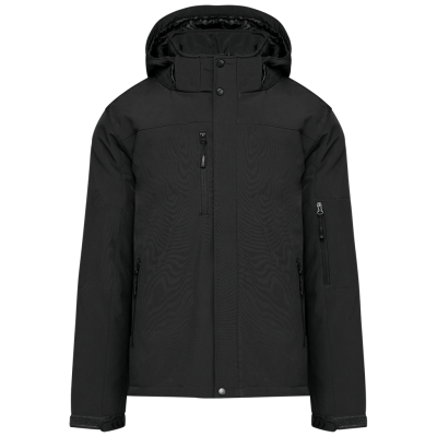 Men's hooded softshell lined parka